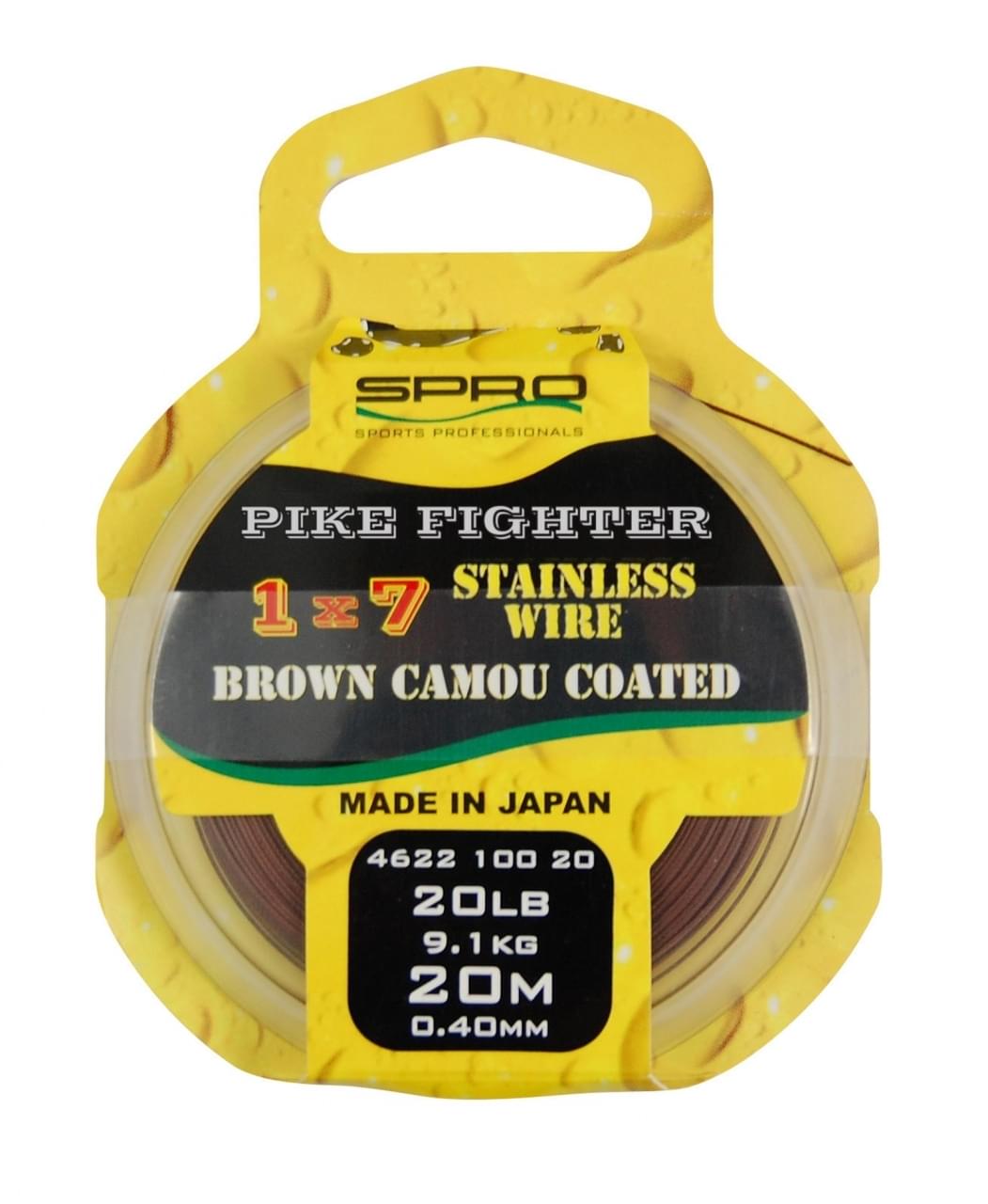 Spro 1x7 Brown Coated Wire 20m 20lb