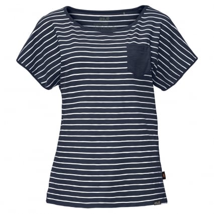 Jack Wolfskin Travel Striped T-shirt Dames