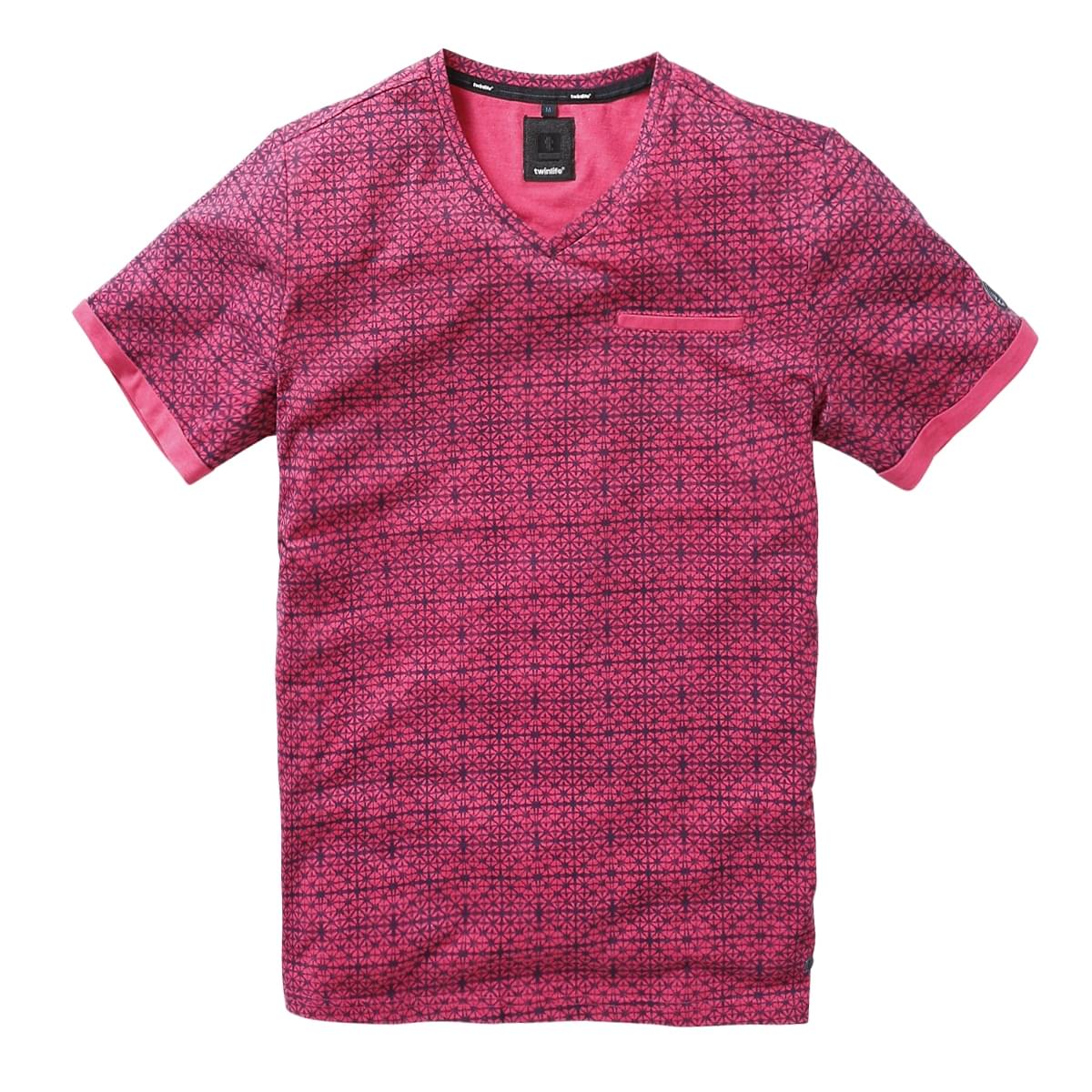 Twinlife Regular Fit T-Shirt Heren Roze
