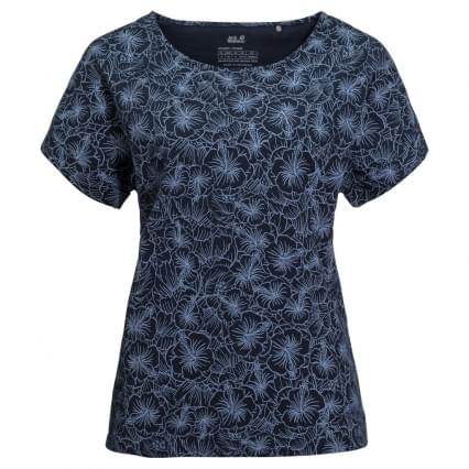 Jack Wolfskin Hibiscus Flower T-shirt Dames
