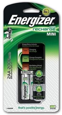 Energizer Lader Mini inclusief 2 AA 2000mAH batterijen