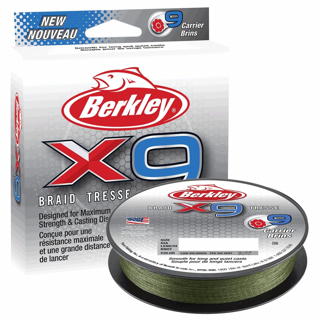 Berkley X9 Braid Low Vis Green