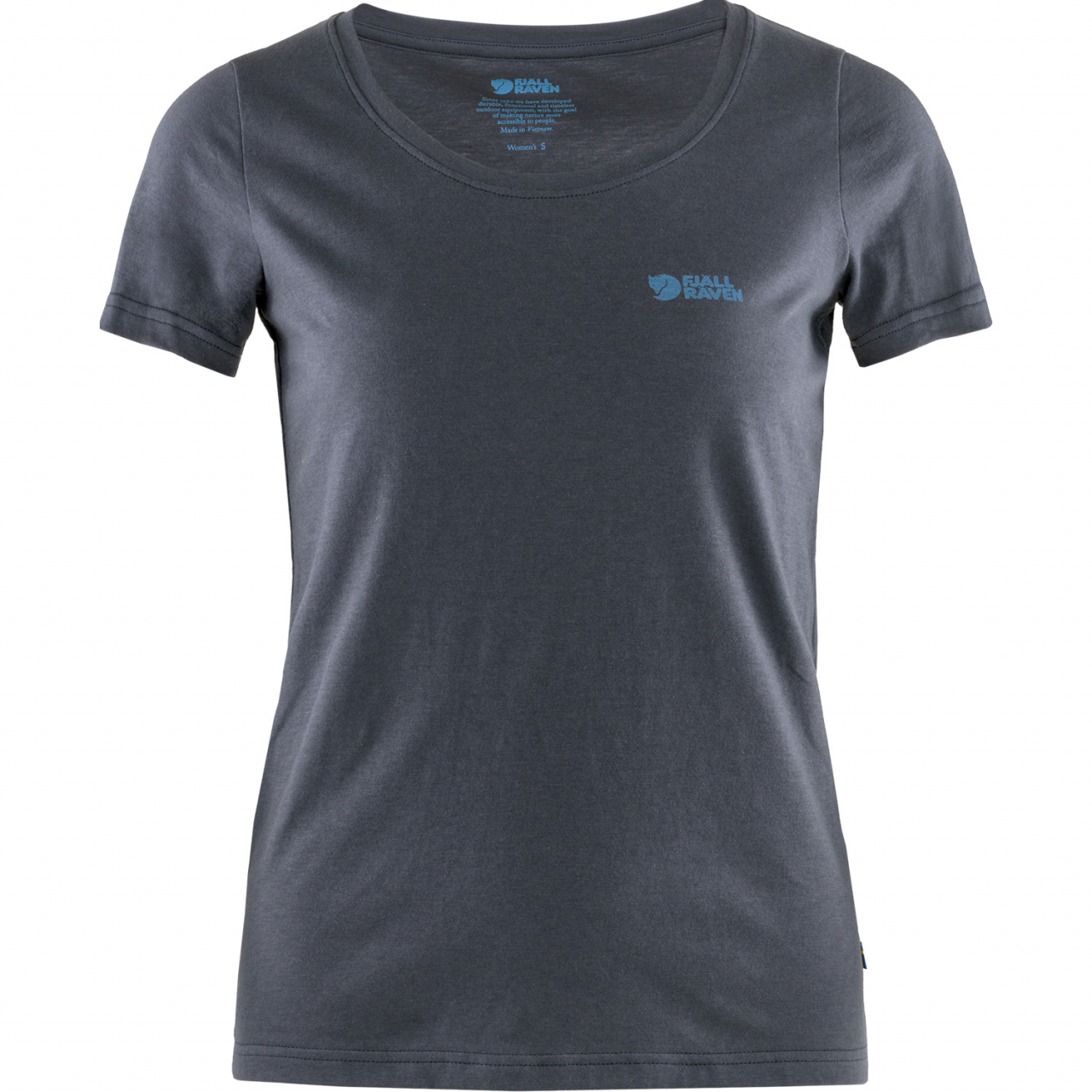 Fjallraven Logo T-shirt Dames Blauw