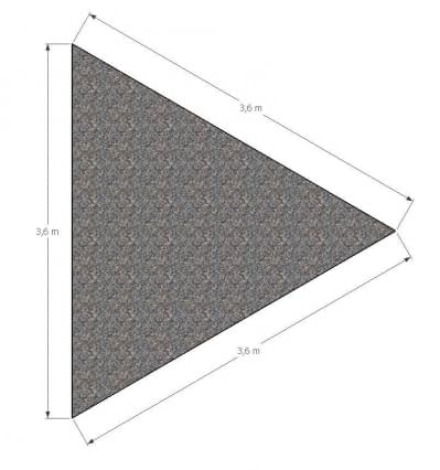 ML Schaduwdoek Driehoek 3,6 x 3,6 x 3,6