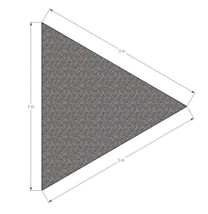 ML Schaduwdoek Driehoek 3 x 3 x 3