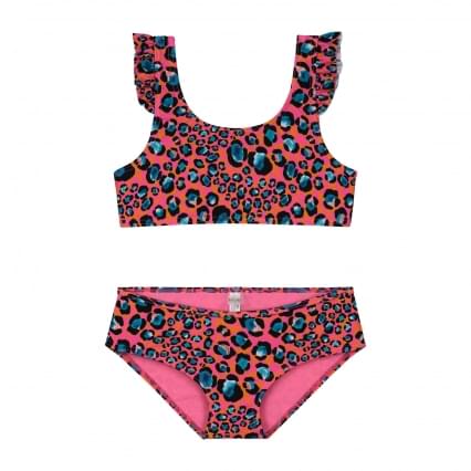 SHIWI Leopard Spot Scoop Top Bikini Kids