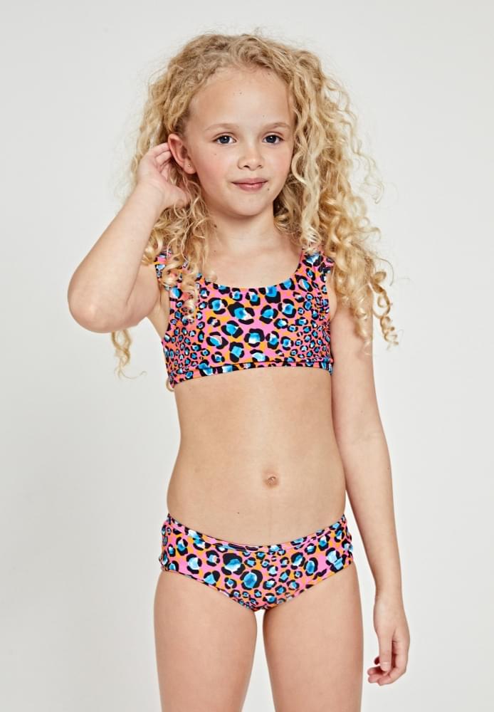 Psychologisch lint Touhou SHIWI Leopard Spot Scoop Top Bikini Kids Roze kopen?