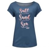 Jack Wolfskin Salt Sand Sea T-shirt Dames Blauw