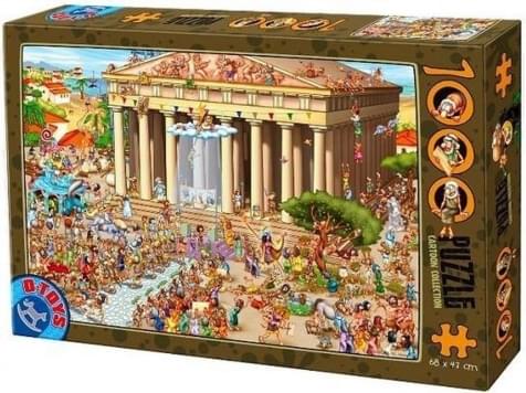 D-Toys Cartoon puzzel 1000 stukjes - Acropolis Athene