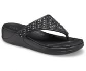 Crocs Monterey Shimmer Slipper Dames Zwart