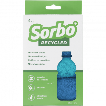 Sorbo Microvezeldoek Recycled, 4 stuks