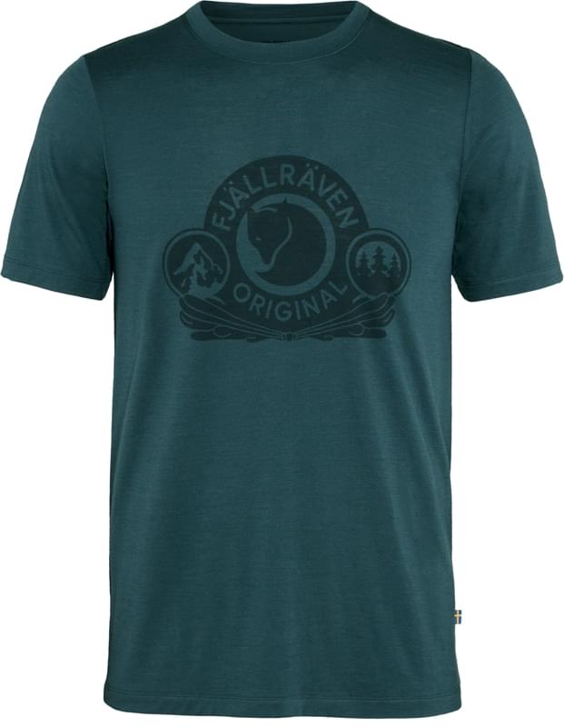 Fjallraven Abisko Wool Classic T-shirt Heren Donkerblauw