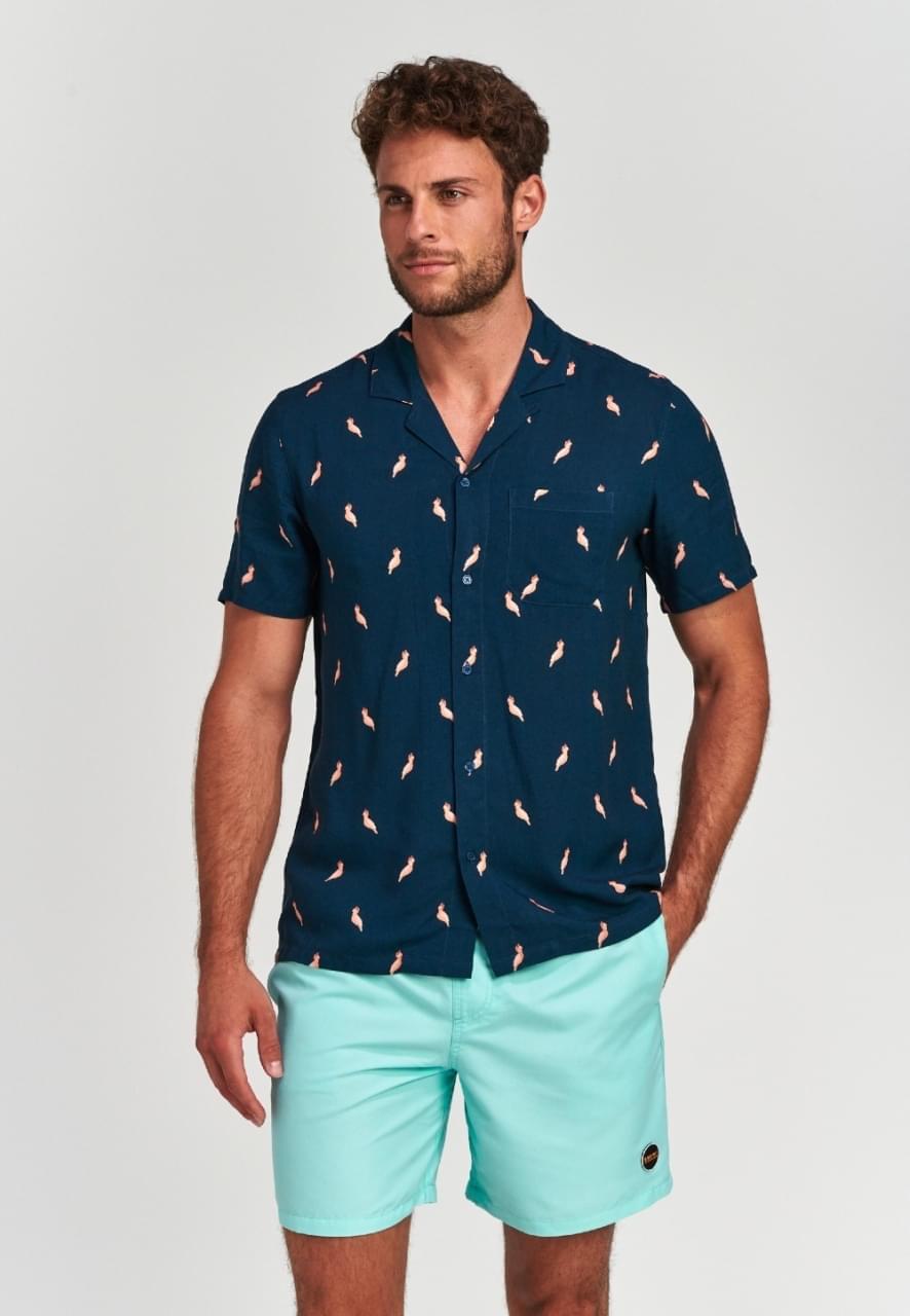 SHIWI Short Sleeve Cockatoo T-shirt Heren Blauw