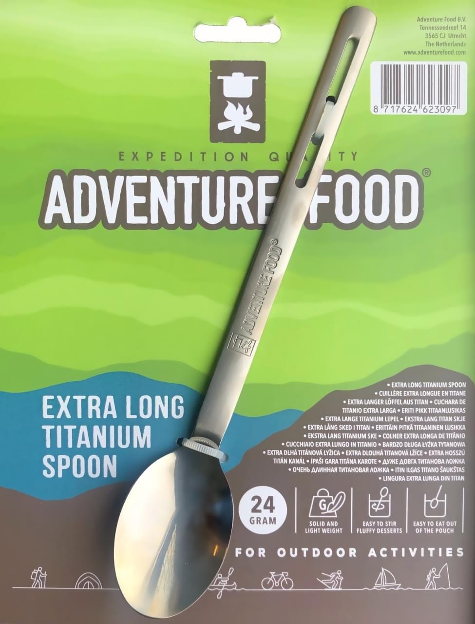 Adventure Food Extra Long Titanium Spoon