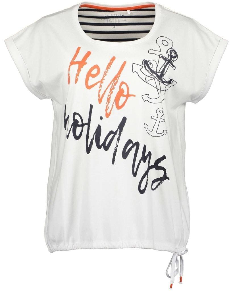 Blue Seven Hello Holidays T-shirt Dames Wit