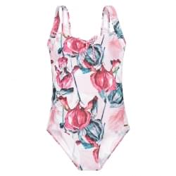 Mila Ladies swimsuit with powernet, bow, Mila tag mt. 38 Blush fuchsia