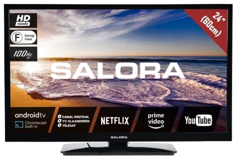 Salora 24 Inch Travel Smart TV met Android TV en Ingebouwde Chromecast