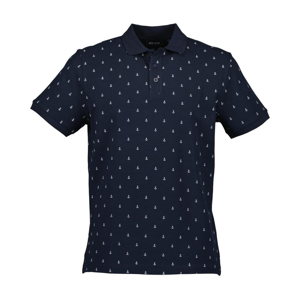 Blue Seven Anchor Polo Heren Donkerblauw