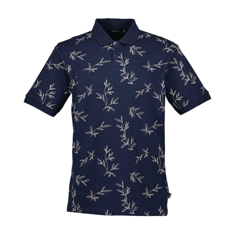 Blue Seven Twigs Polo Heren Donkerblauw