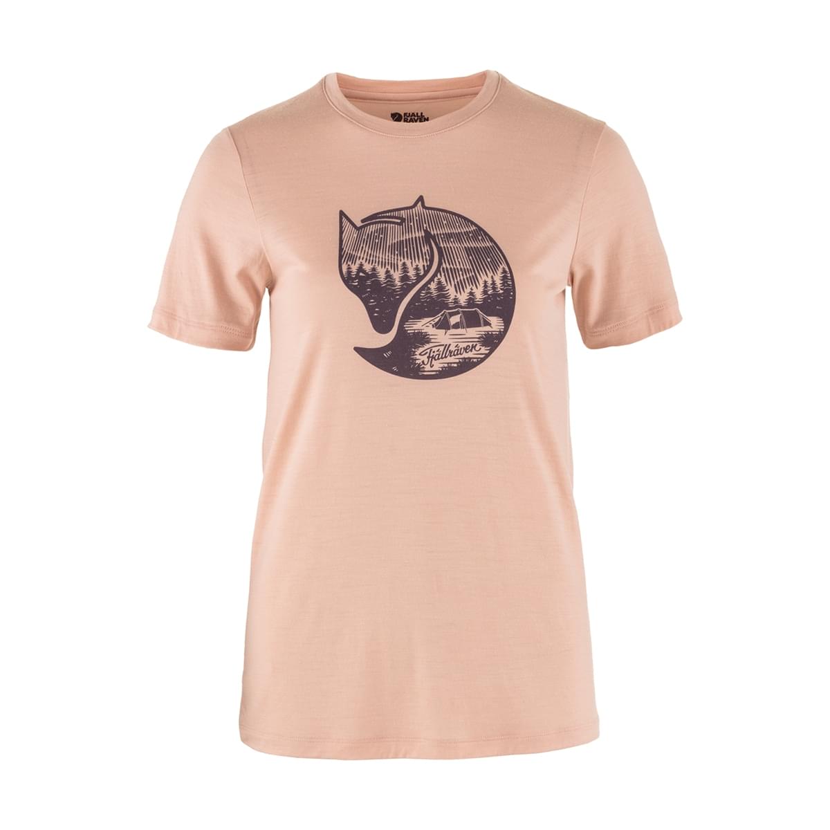 Fjallraven Abisko Wool Fox T-shirt Dames Roze