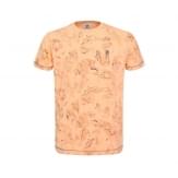 Gabbiano Pattern T-shirt Heren Oranje