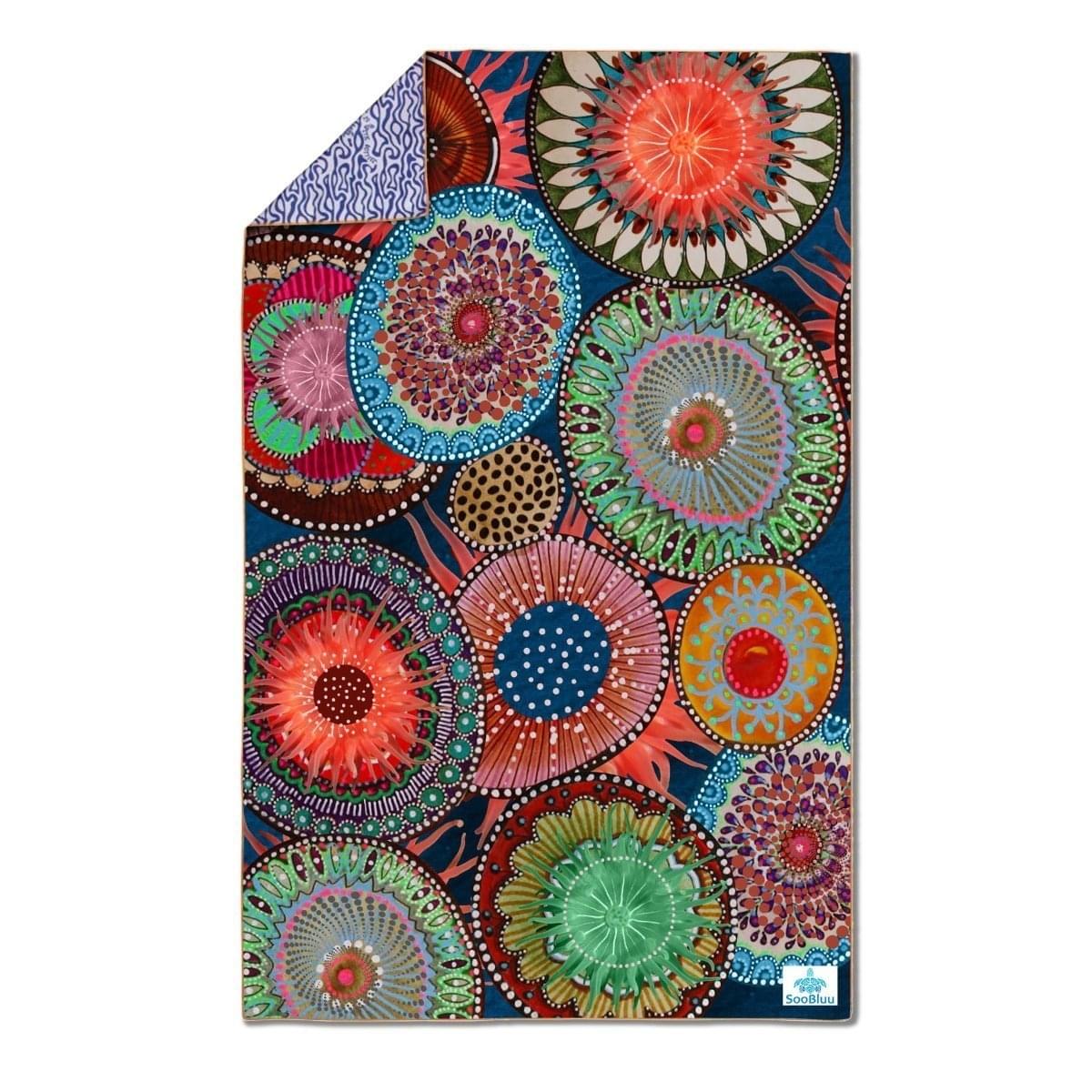 SooBluu Anemon 100 x 160 Reis Handdoek Multicolor
