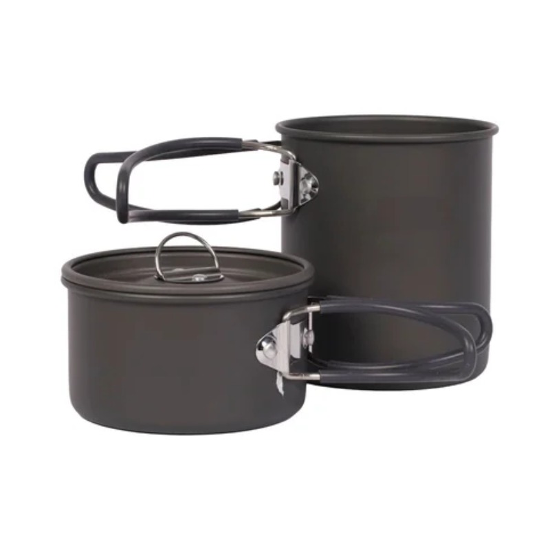 Campguru - Geanodiseerde Aluminium Pannenset 2-delig
