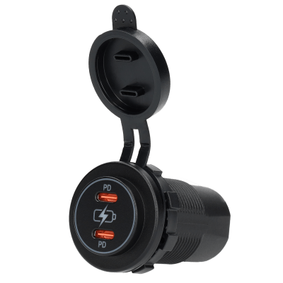 Haba - Power Line 2x USB-C Inbouw Snellader