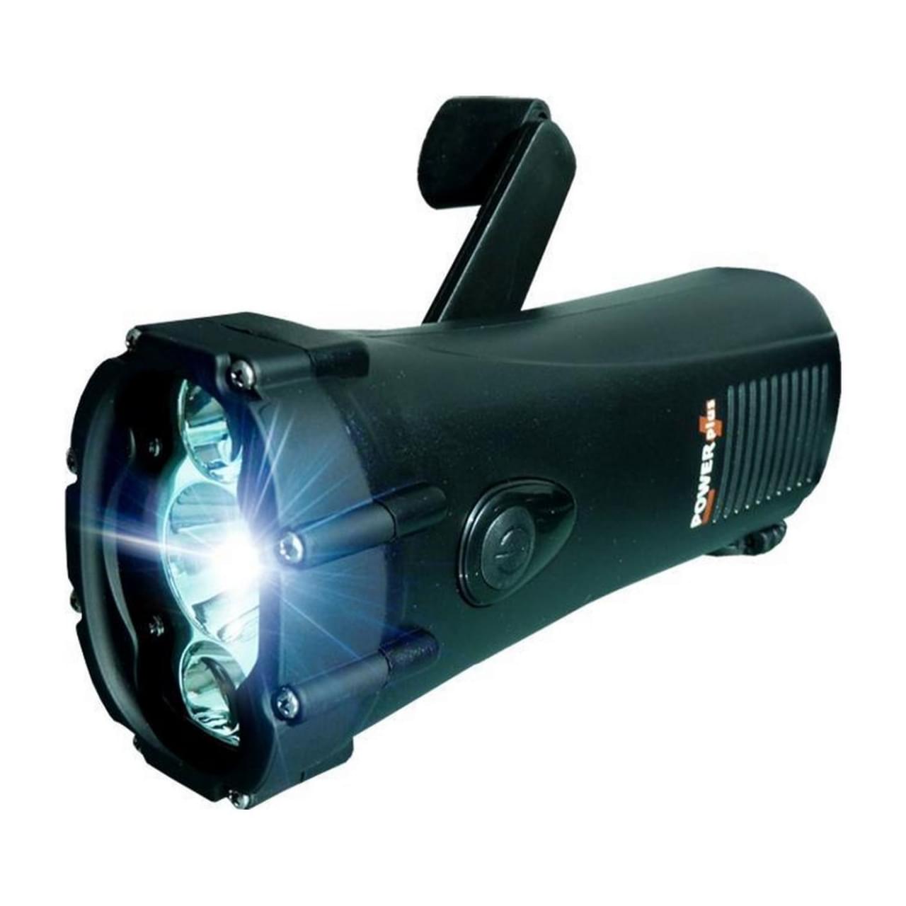 Powerplus - Shark LED Waterproof Dynamo Oplaadbare Zaklamp