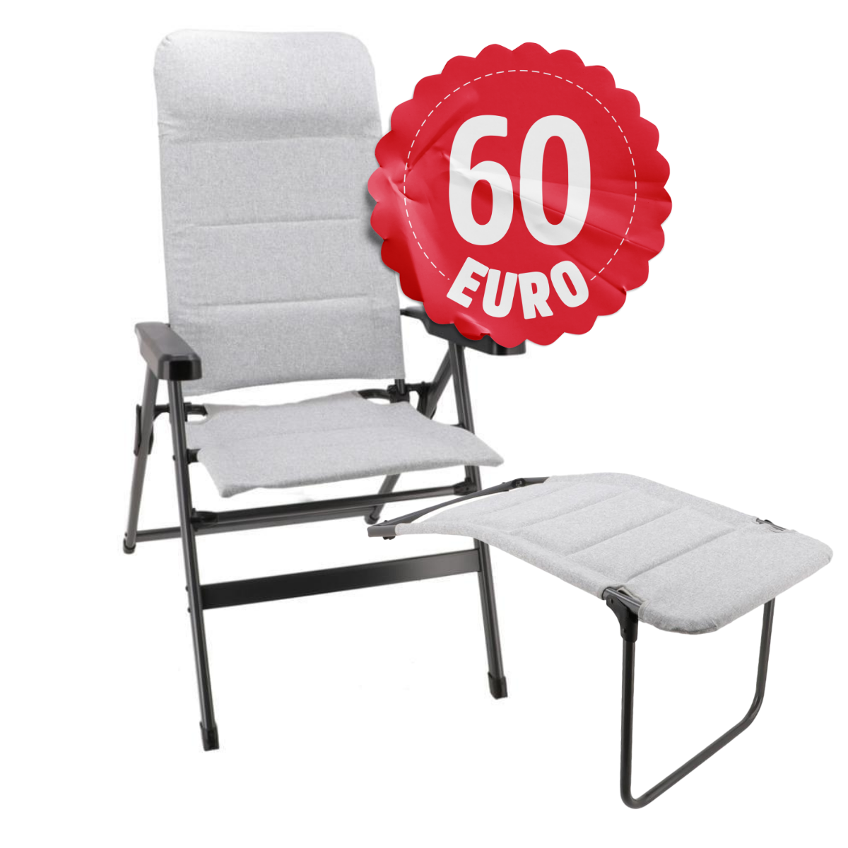 Travellife - Bloomingdale Comfort Campingstoel + Gratis Voetenbank