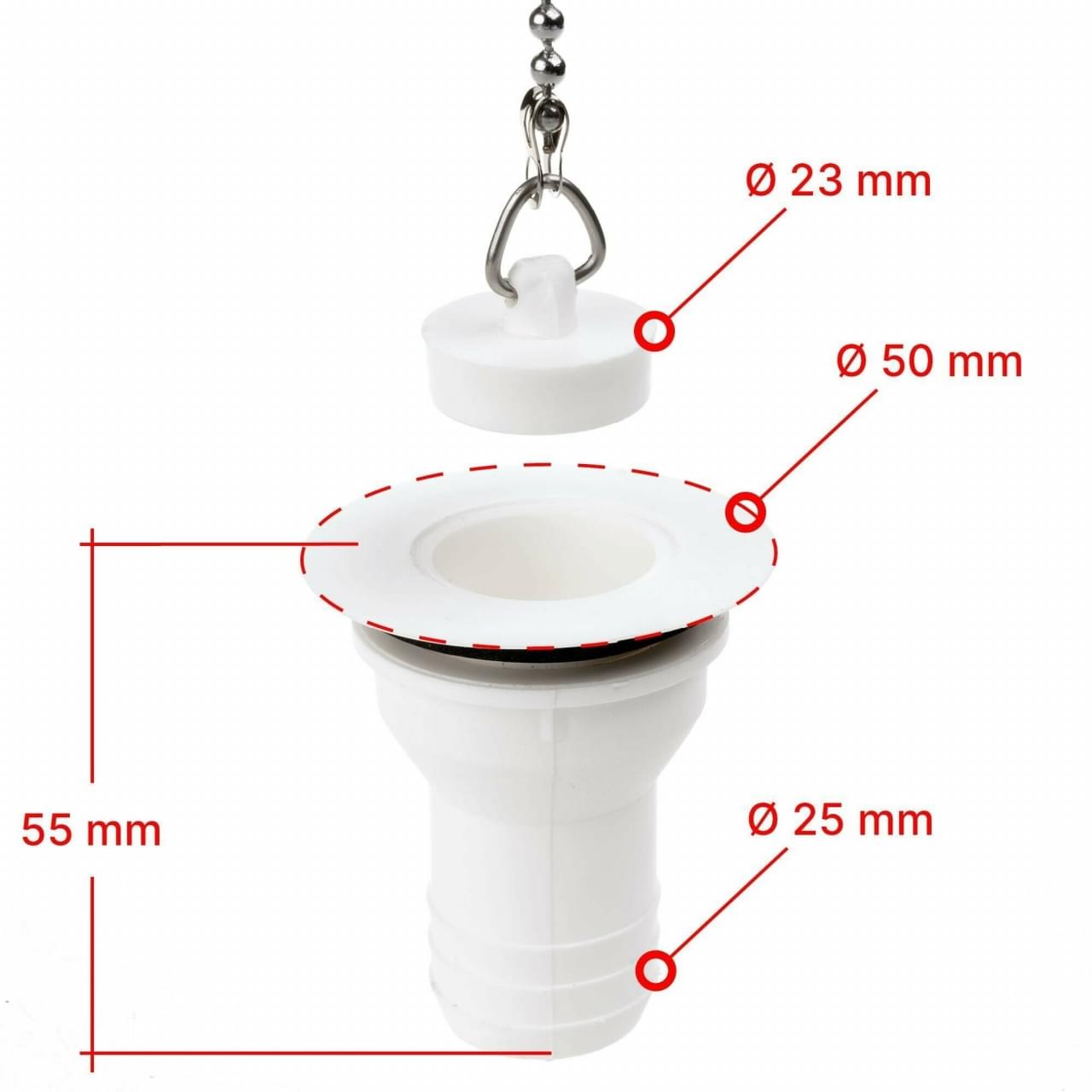 Comet - Afvoerplug Recht Ø25mm
