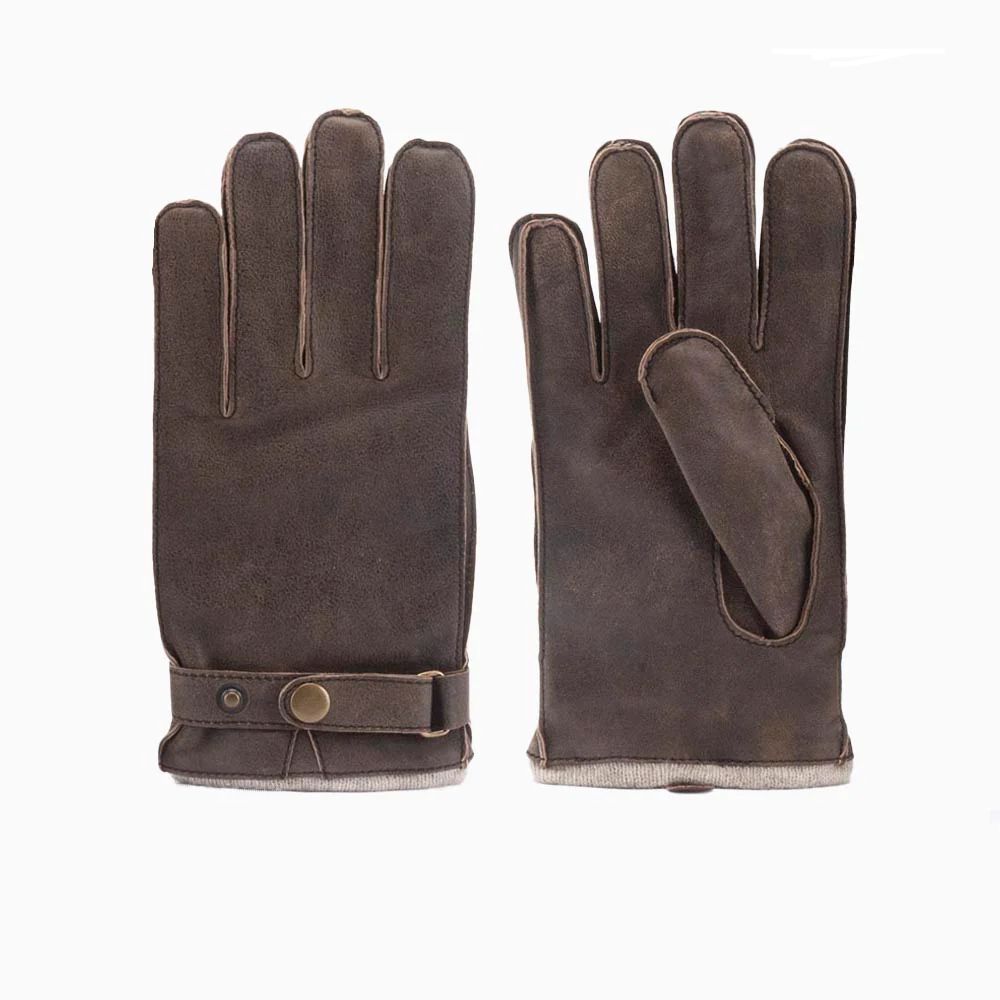 Warmbat - Cracked Leren Handschoenen Heren