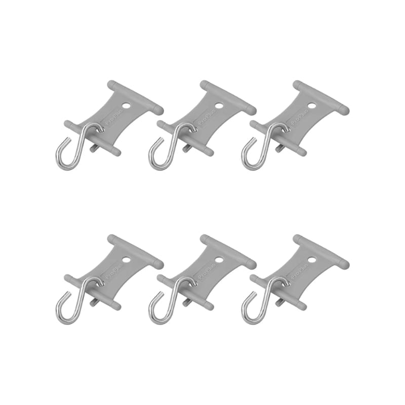 ProPlus - Hanger met S-haak voor Tentrail 5/6mm en 7/8mm - Set van 6