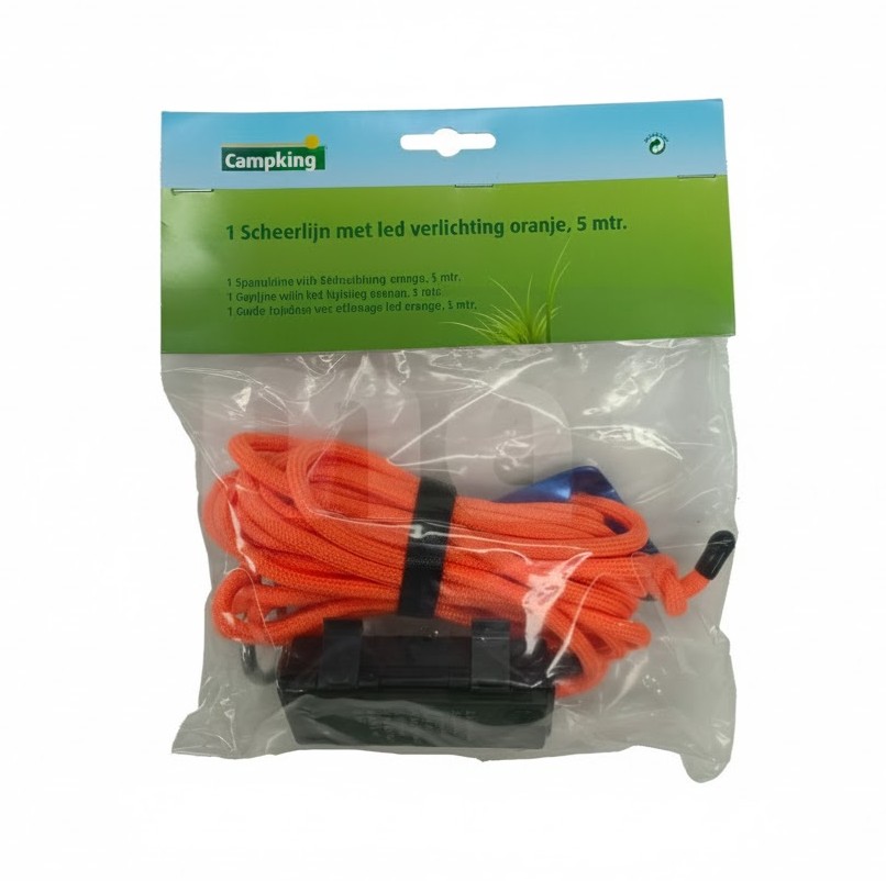 Zak 1 scheerlijn met led verlichting oranje, 5 mtr
