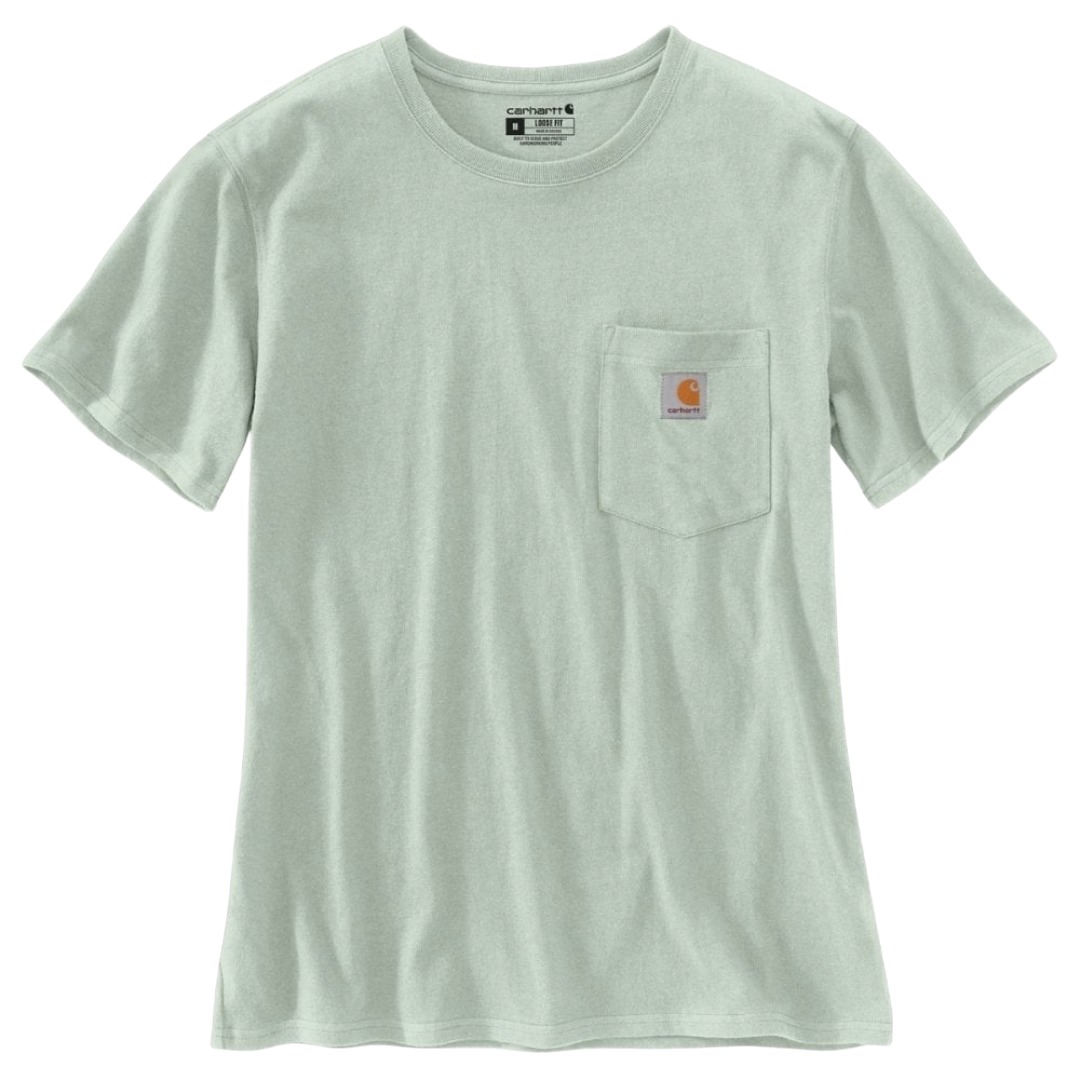W Iconic WK87 Pkt Tshrt Mt. S Smoked Teal