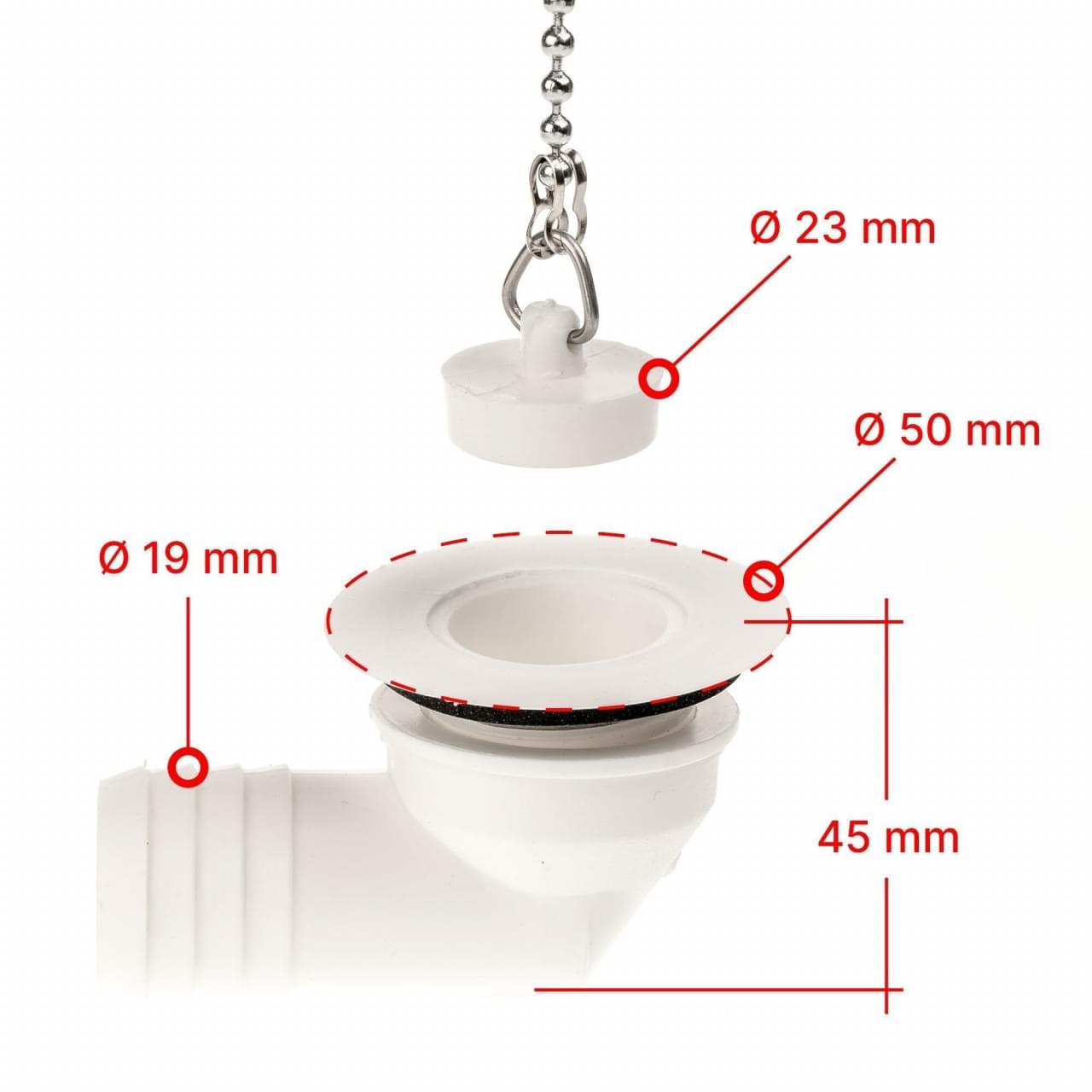 Comet - Afvoerplug Haaks Ø25mm