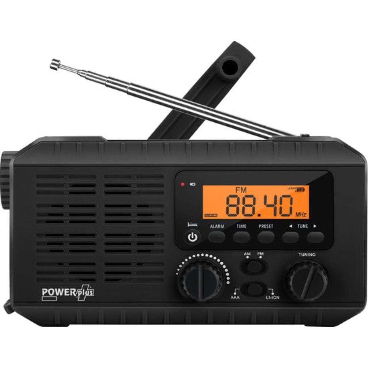 Powerplus - Ox Dynamo En Solar AM FM (Nood) Radio Led Powerbank Klok