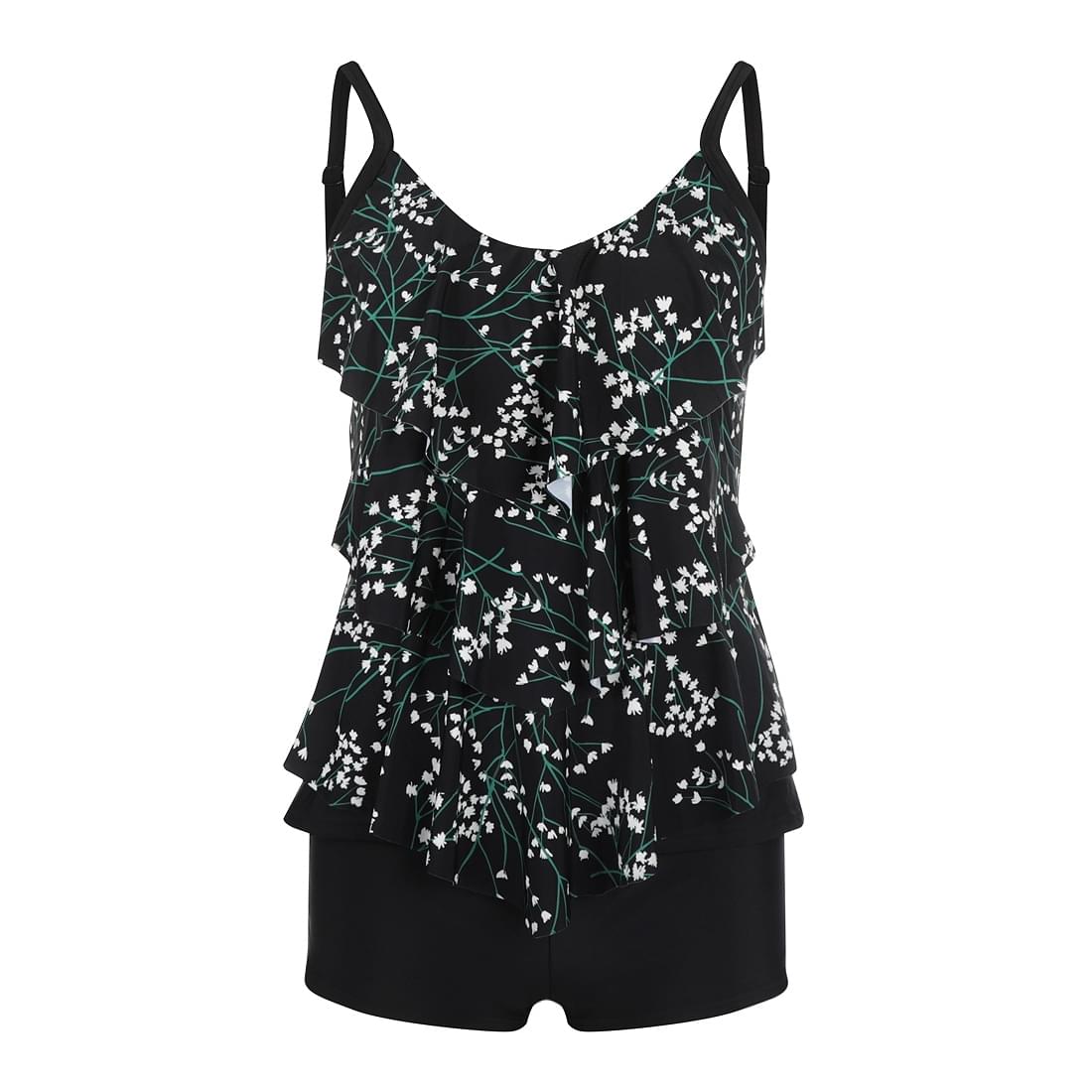 Mila - White Flower Tankini Dames