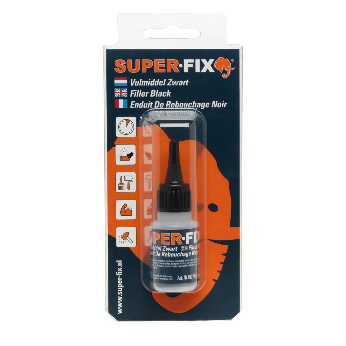 Super-Fix - Vulmiddel Zwart