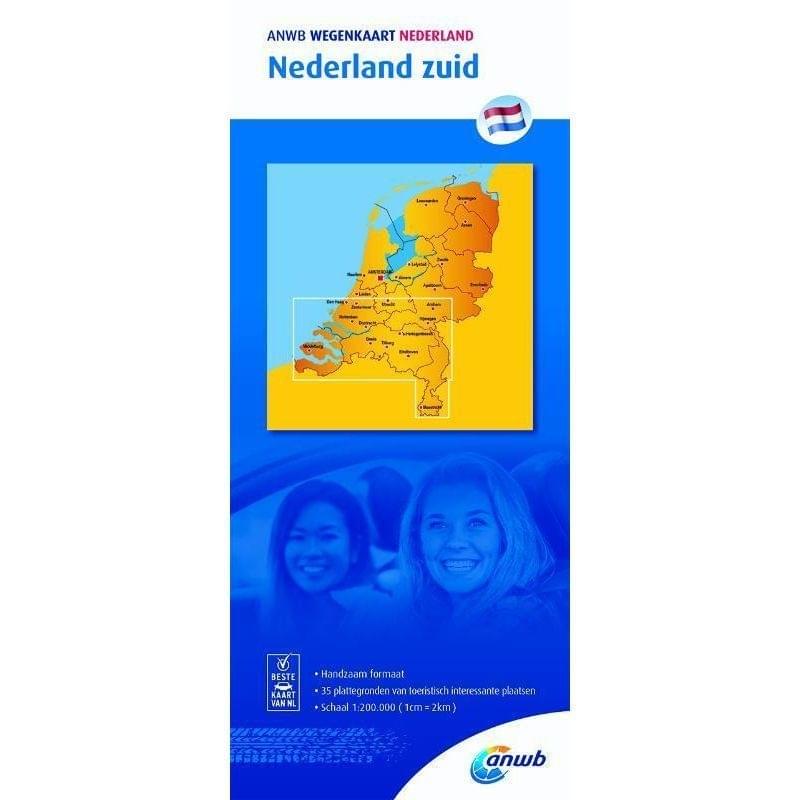 ANWB - Wegenkaart Nederland Zuid
