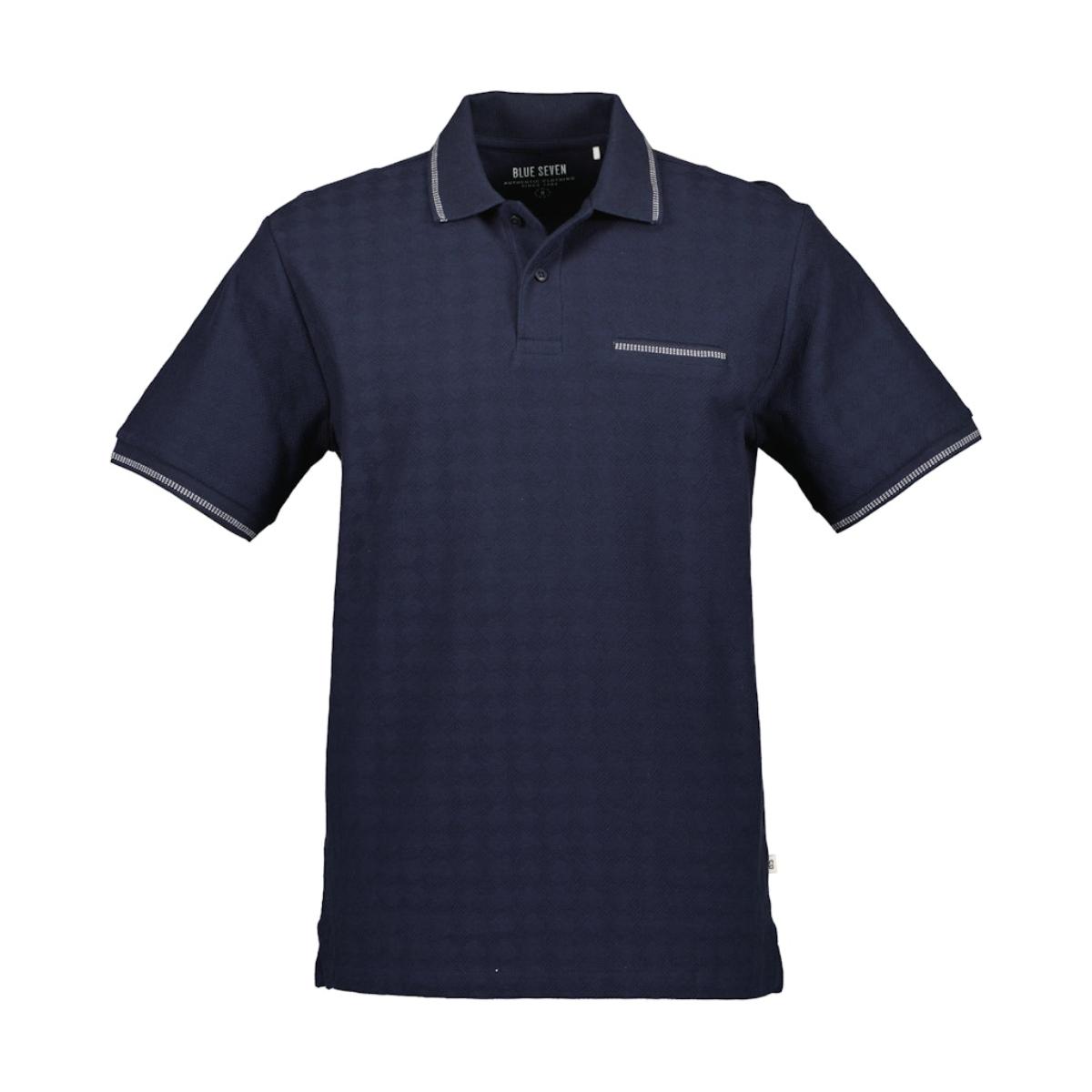 Blue Seven - Striped Collar Polo Heren