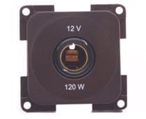 OCS - Contactdoos inbouw bruin 12V