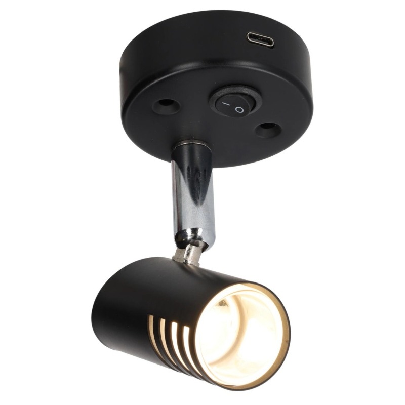 Haba - Sao Led Opbouwspot met Schakelaar + USB-C Poort
