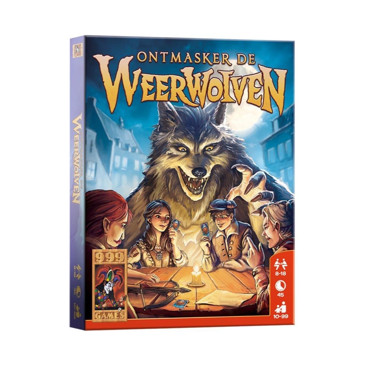 999 Games - Ontmasker de Weerwolven - Basis - Kaartspel - Partyspel