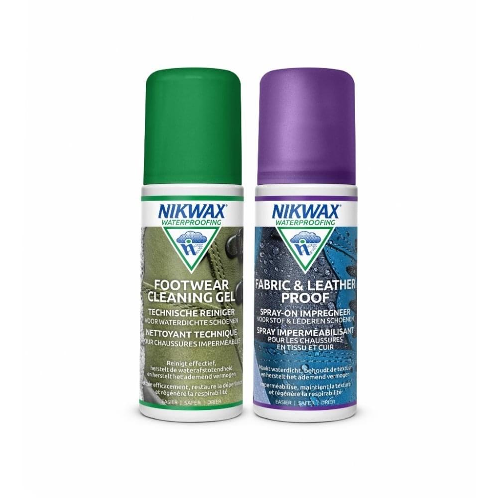 Nikwax - Twin Pack Footwear Cleaning Gel / Fabric & Leather Proof