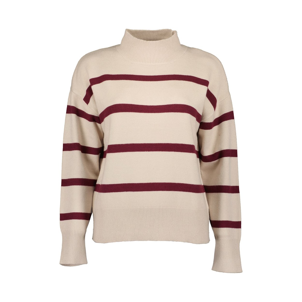 Blue Seven - Mockneck Striped Trui Dames
