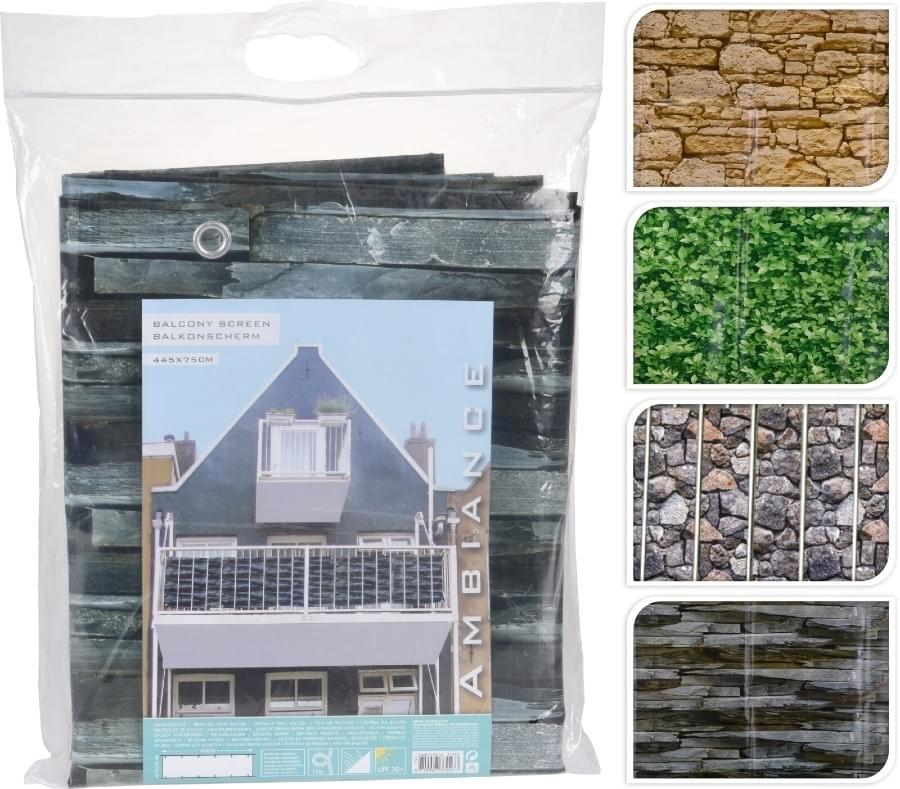 ML - Balkonscherm, 4 dessins assorti