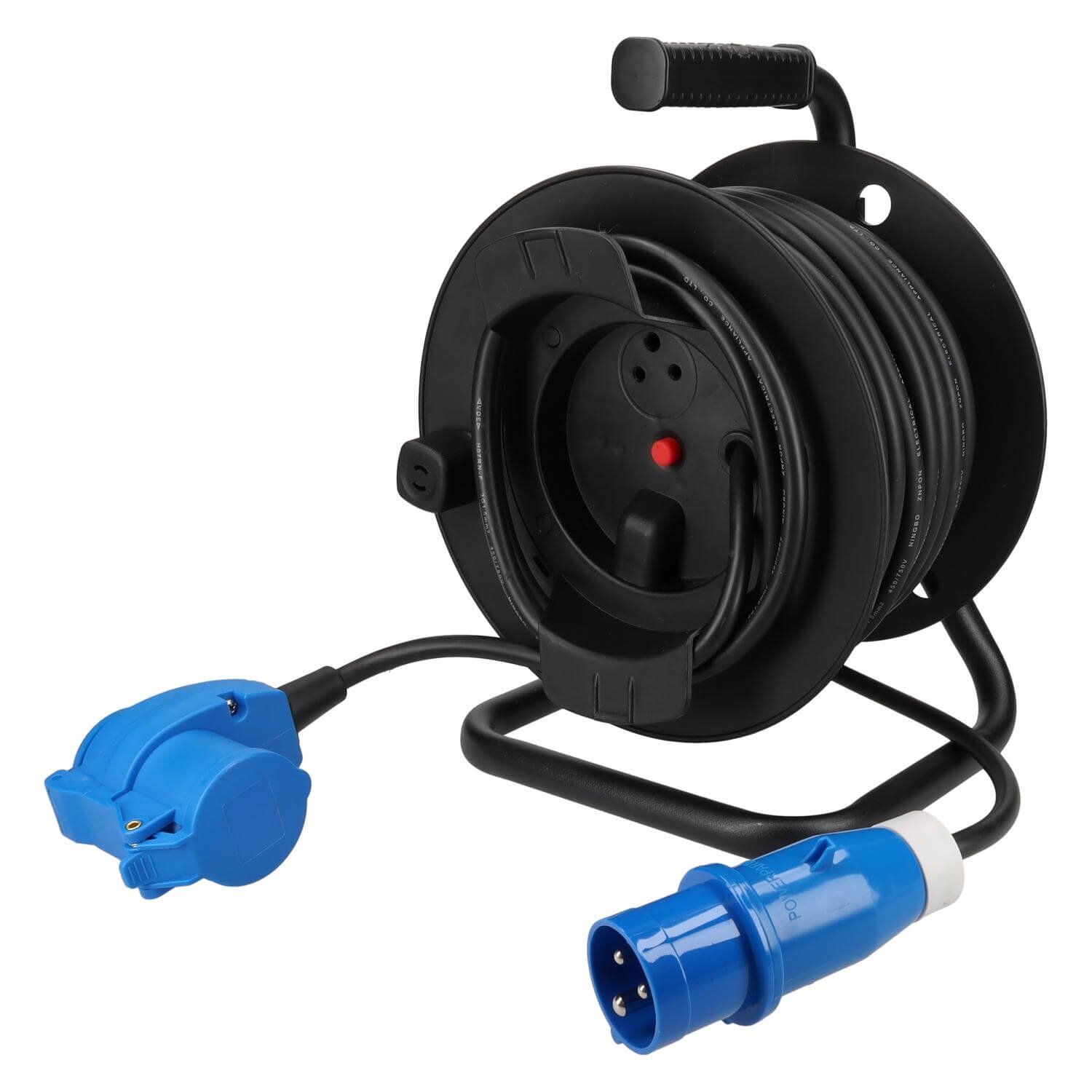 Haba - Haspel 25m 3x1.5 CEE Stekker + Haakse Koppeling