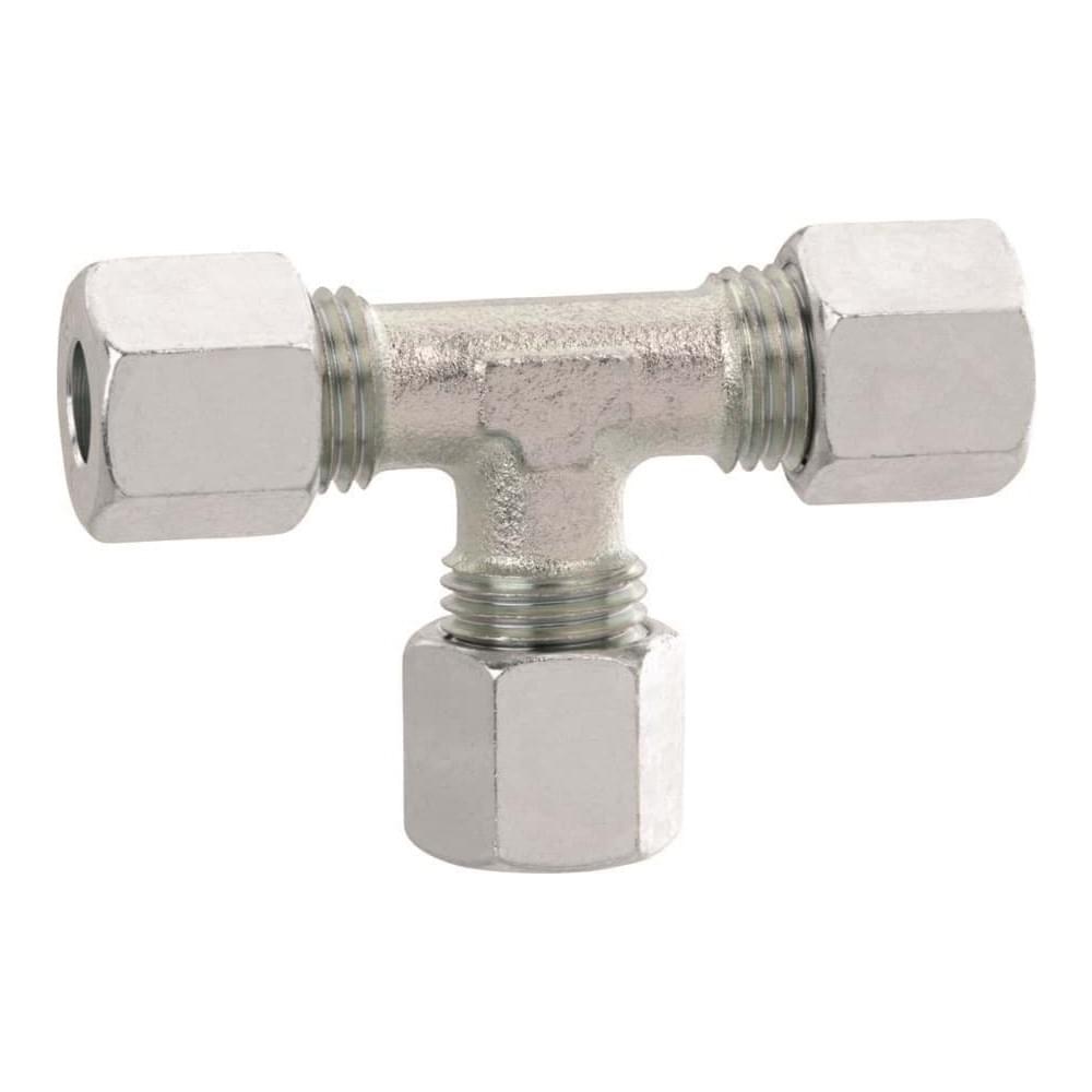 ML - T-Stuk Knelkoppeling Staal 8 mm