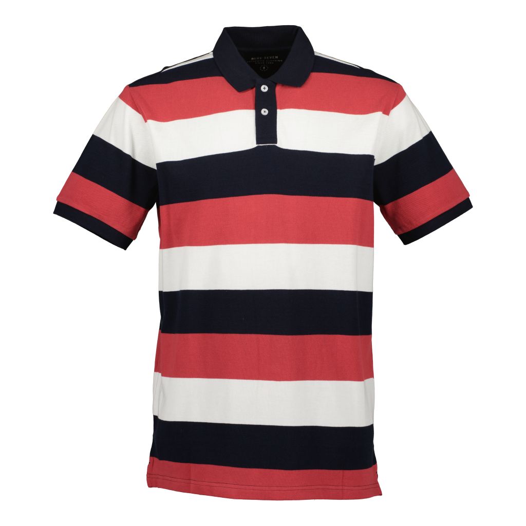 Blue Seven - Striped Polo Heren